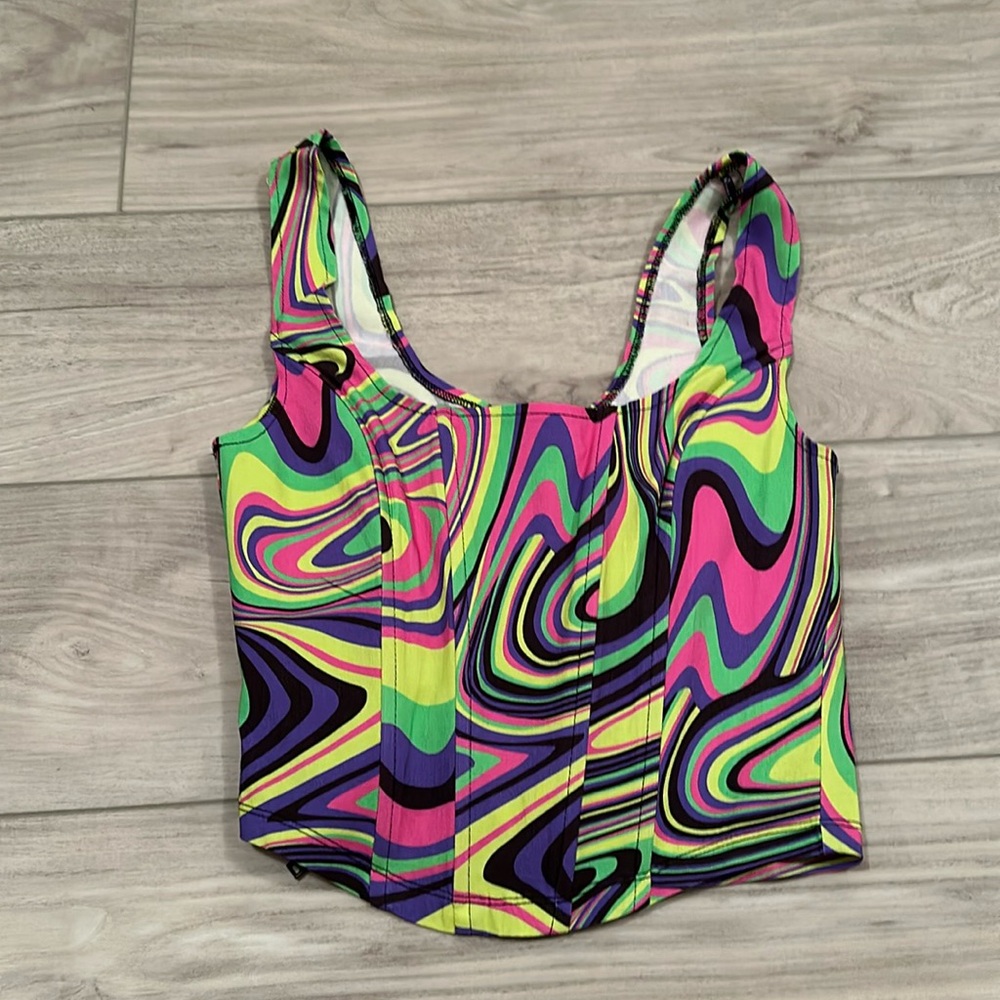 Dolls kill trippy psychedelic corset